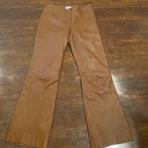 Brown pleather pants. Size 8